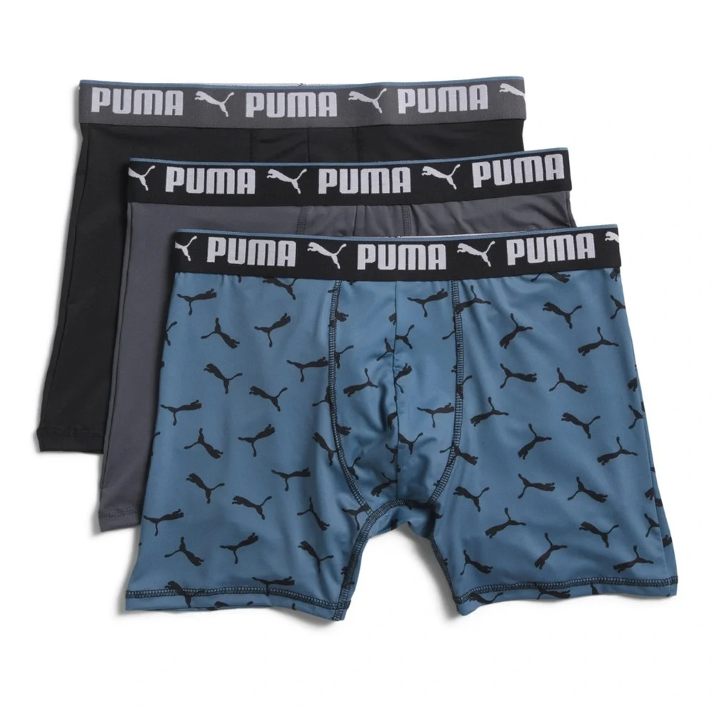 PUMA Men’s Performance SportStyle Boxer Briefs (3-Pack) Multicolor, Size L, NWT